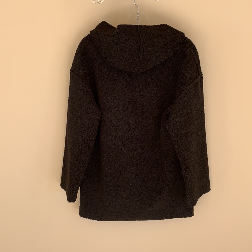 Max Studio hooded teddy swing coat - Picture 3 of 4